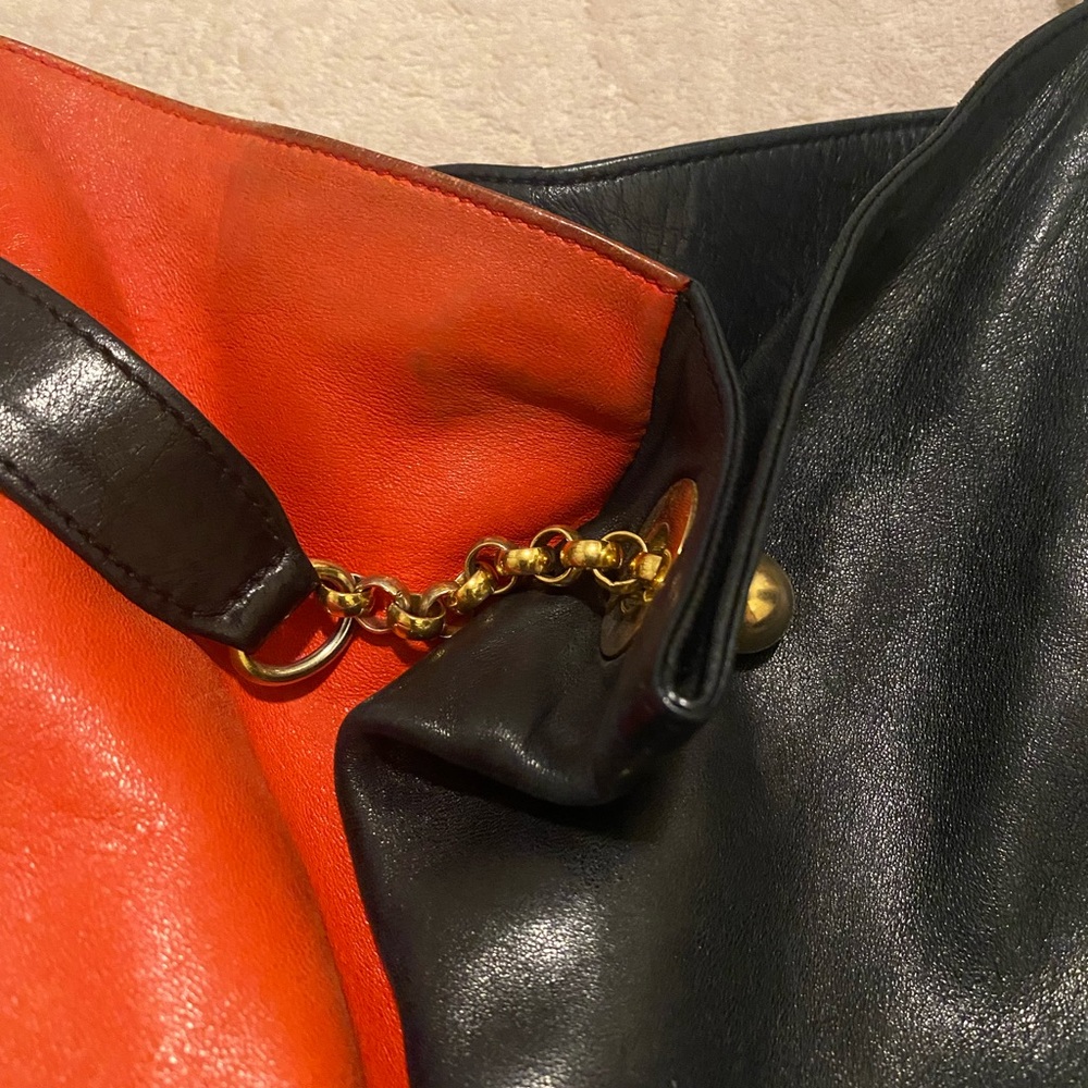 Stylish Black and Orange Women's Bag - Picture 6 of 7